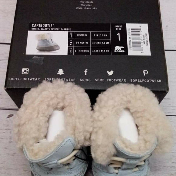 Baby caribootie sorel blue size 1 newborn - Picture 3 of 5